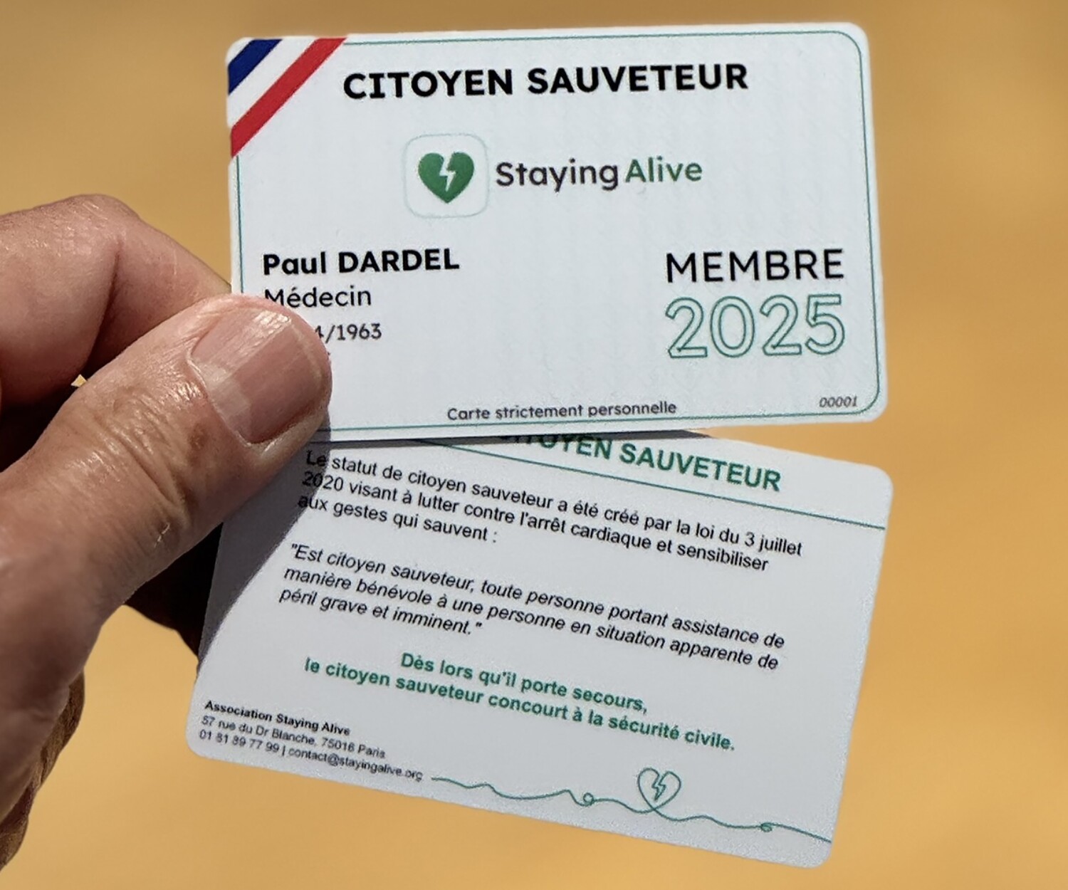 Carte de Citoyen Sauveteur